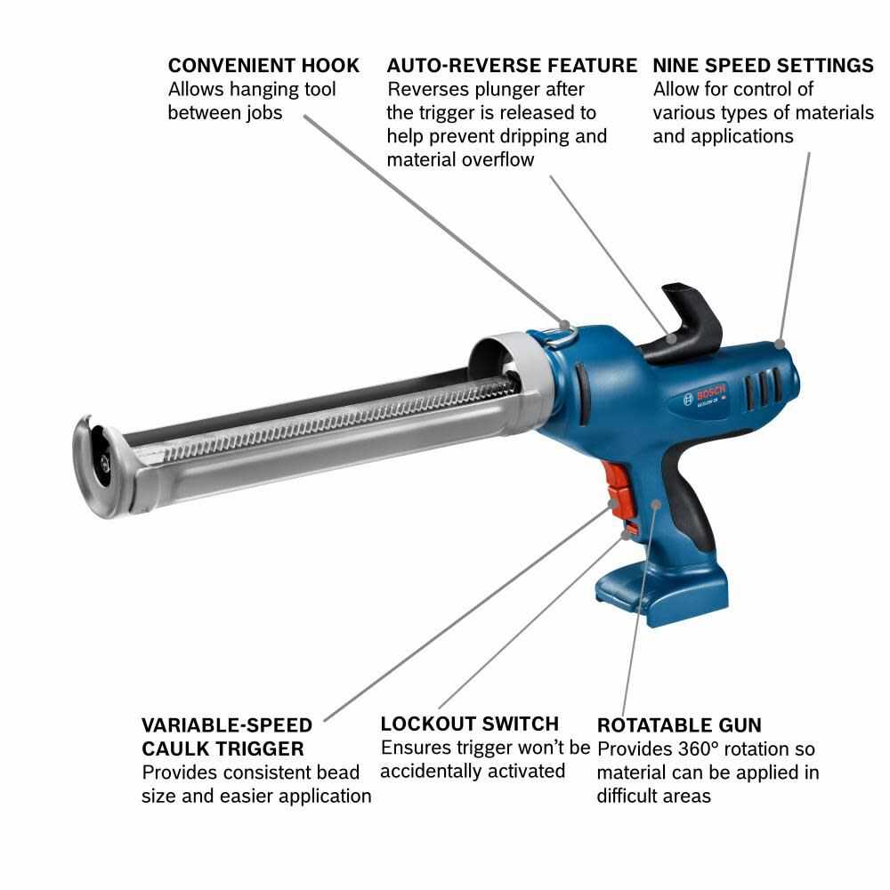 Bosch, Bosch GCG18V-29N 18V Caulk and Adhesive Gun (Tool Only)