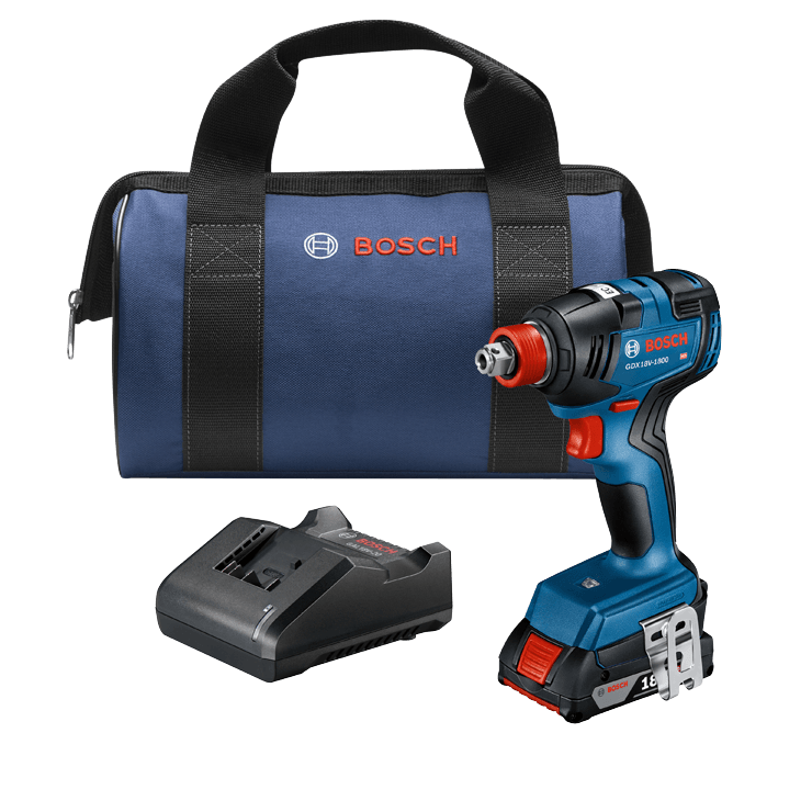 Bosch, Bosch GDX18V-1800B12 18V EC Brushless Freak 1/4" and 1/2" Two-In-One Bit/Socket Impact Driver Kit