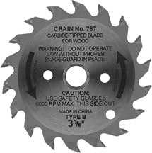 Crain, Crain 787 3-3/8" Toe-Kick Wood Saw Blade