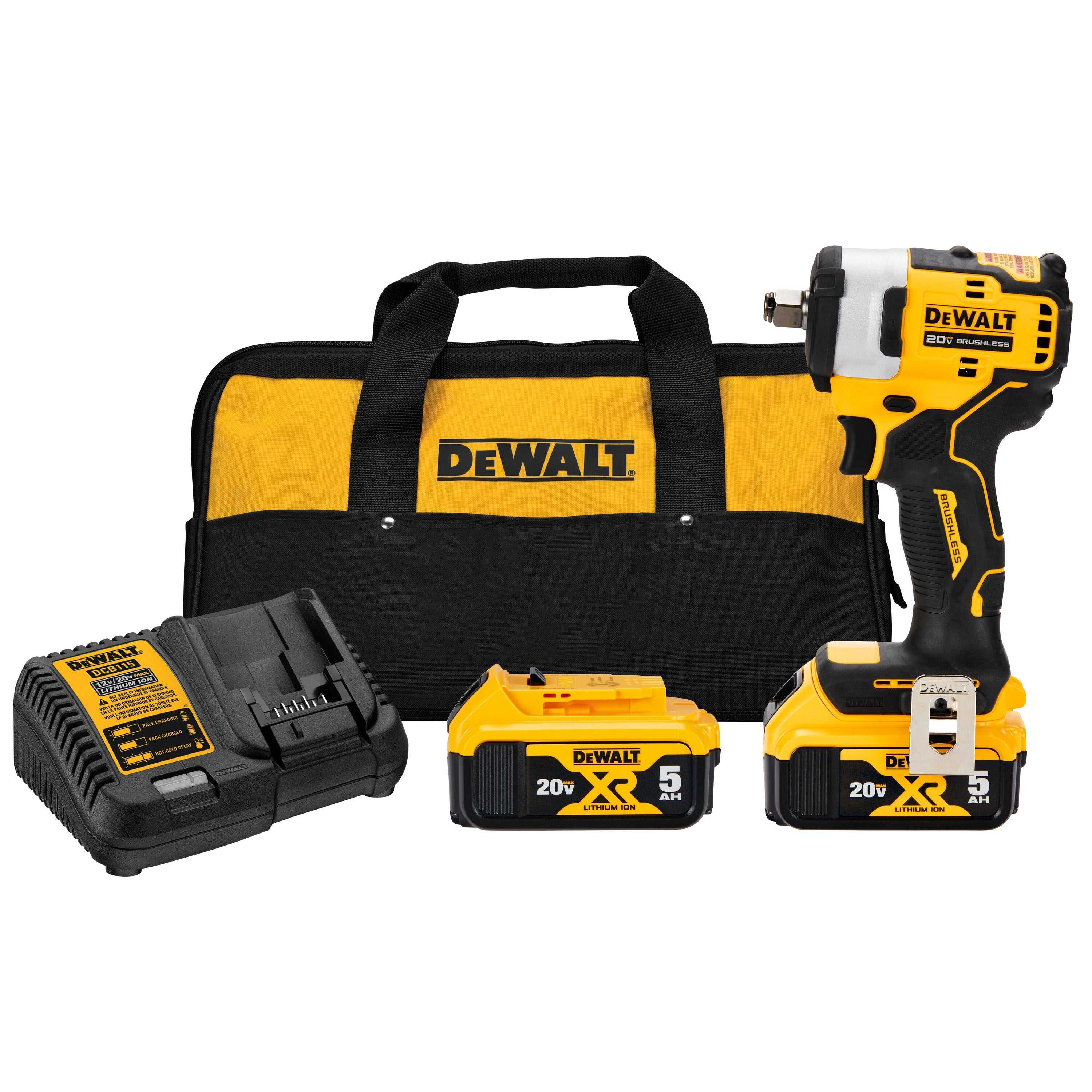 DeWalt, DeWalt DCF911P2 20V MAX 1/2" Impact Wrench With Hog Ring Anvil Kit