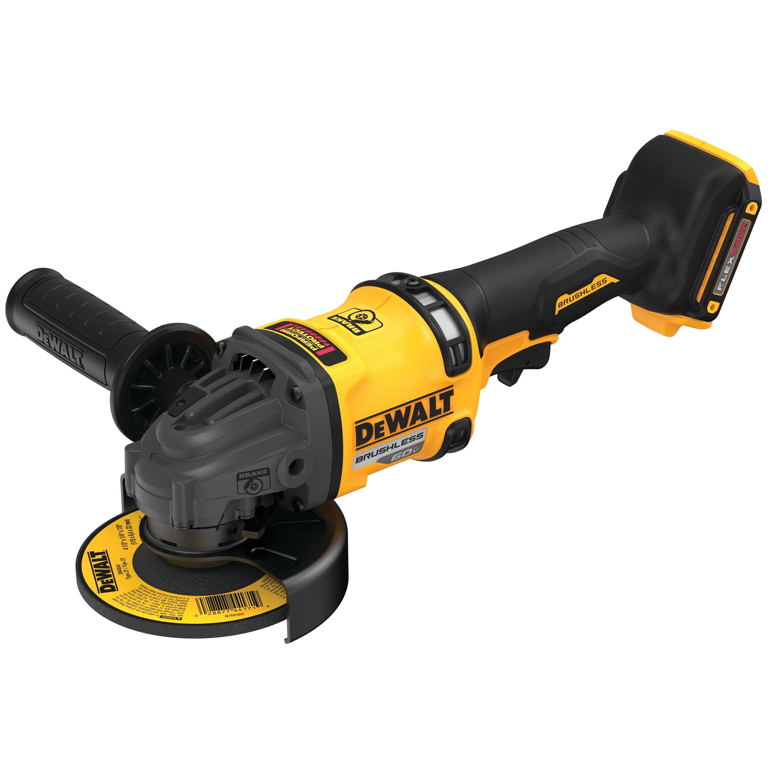 DeWalt, DeWalt DCG418B Flexvolt 60V MAX Brushless  4-1/2" - 6" Cordless Grinder with Kickback Brake (Tool Only)