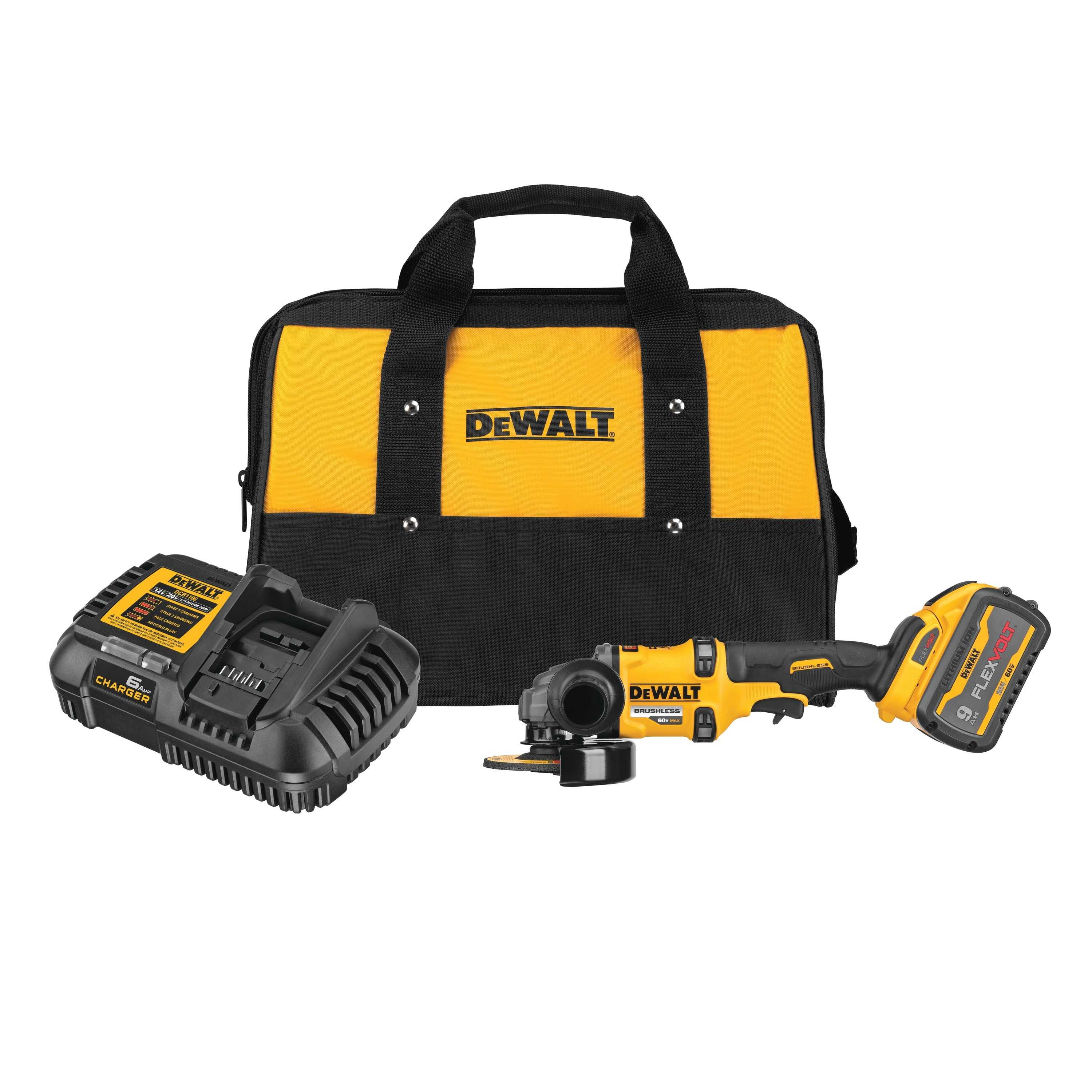 DeWalt, DeWalt DCG418X1 Flexvolt 60V MAX 4-1/2" - 6" Cordless Grinder Kit