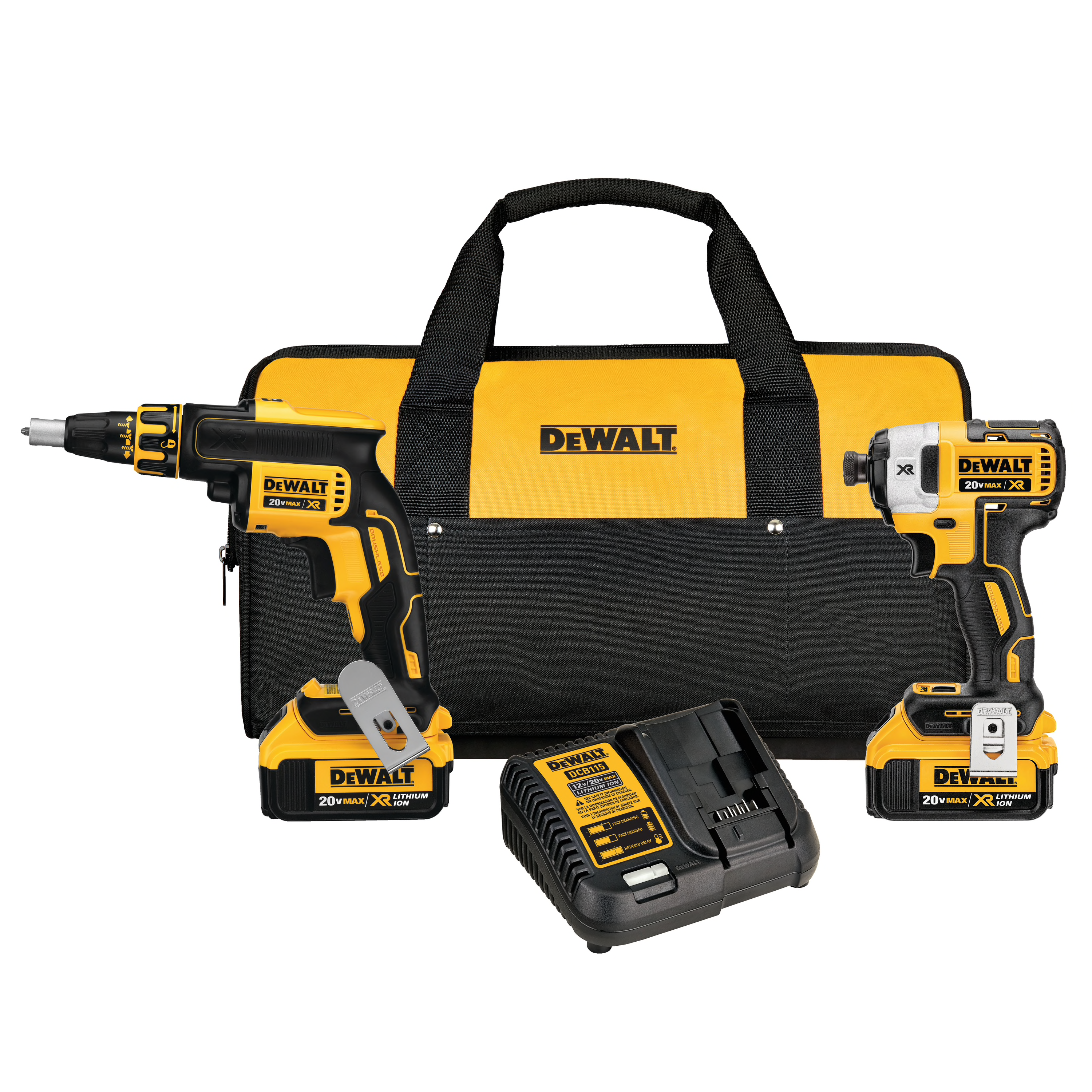 DeWalt, DeWalt DCK267M2 20V Max Li-Ion 2-Tool Compact Cordless Combo Kit