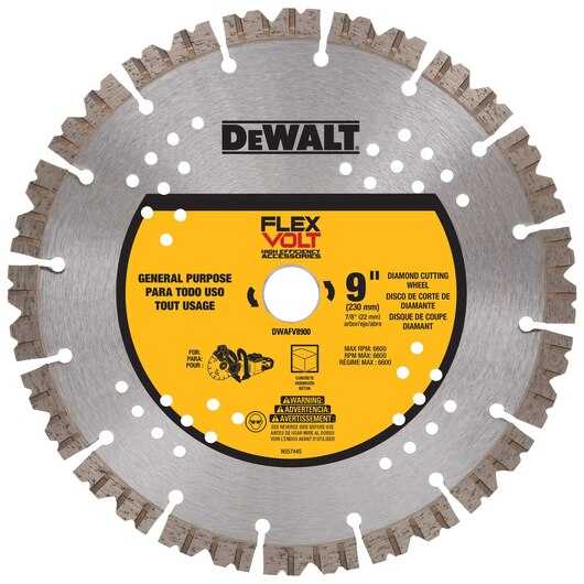 DeWalt, DeWalt DWAFV8900 9" FLEXVOLT Diamond Concrete Cutting Wheel