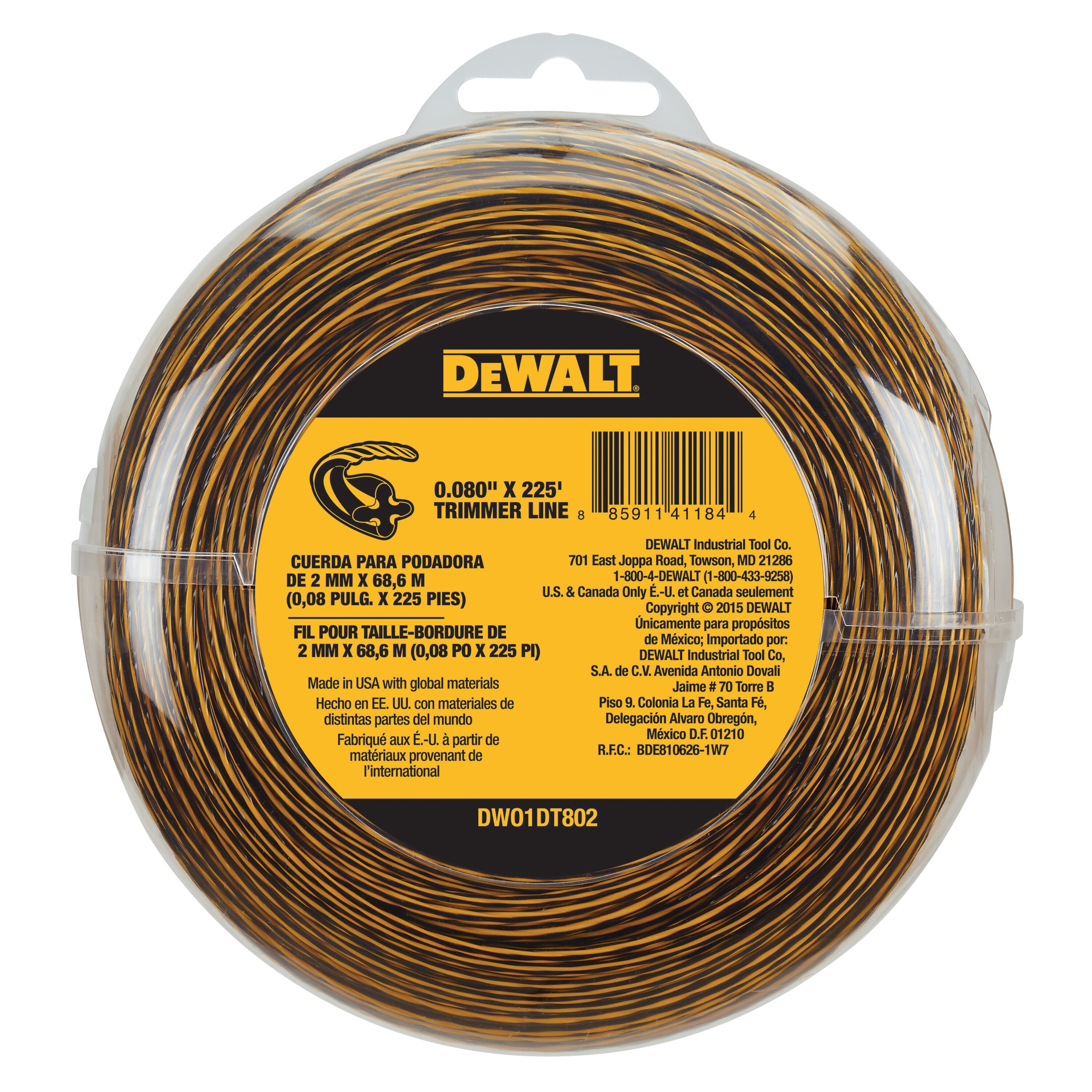 DeWalt, DeWalt DWO1DT802 0.08"x 225' Trimmer Line