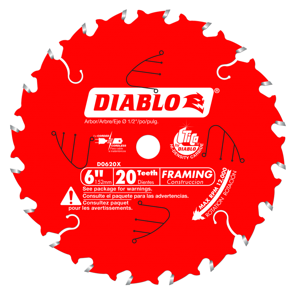 Diablo, Diablo D0620X 6" x 20 Tooth Framing Saw Blade