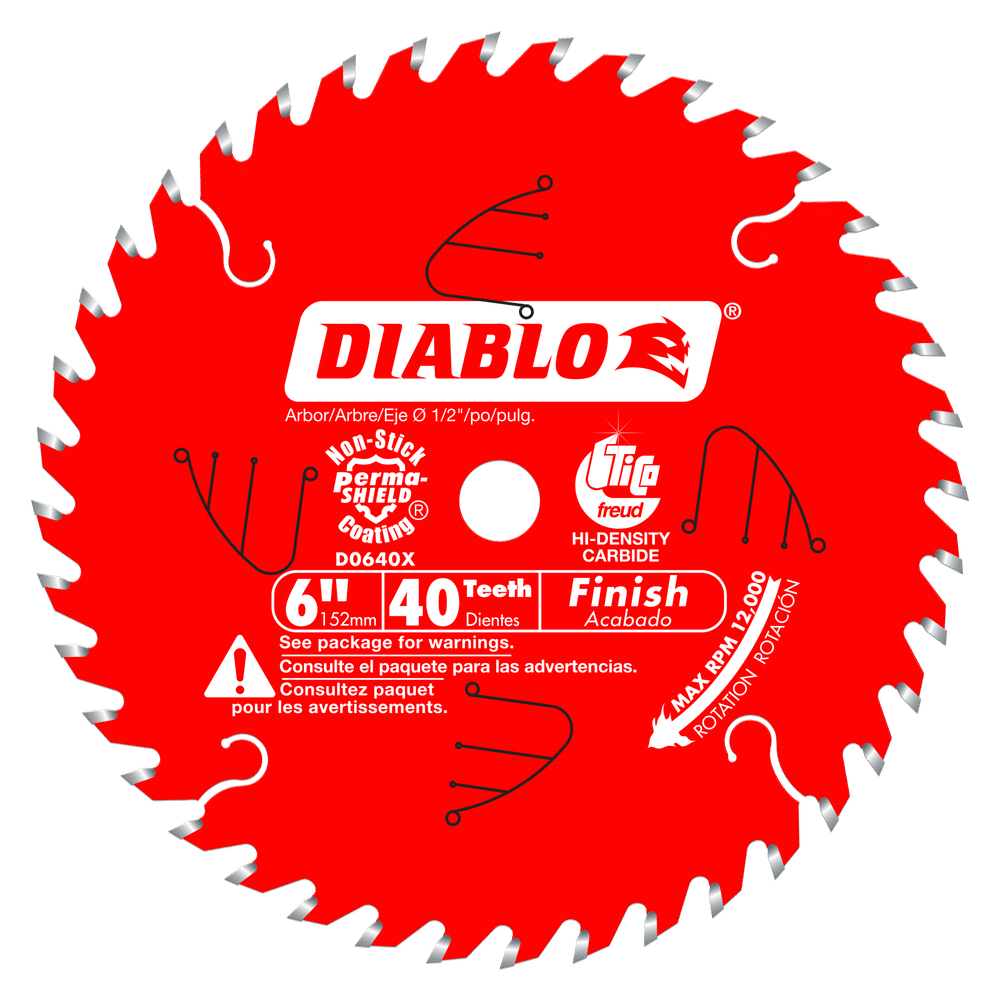 Diablo, Diablo D0640X 6" x 40 Tooth Finish Saw Blade