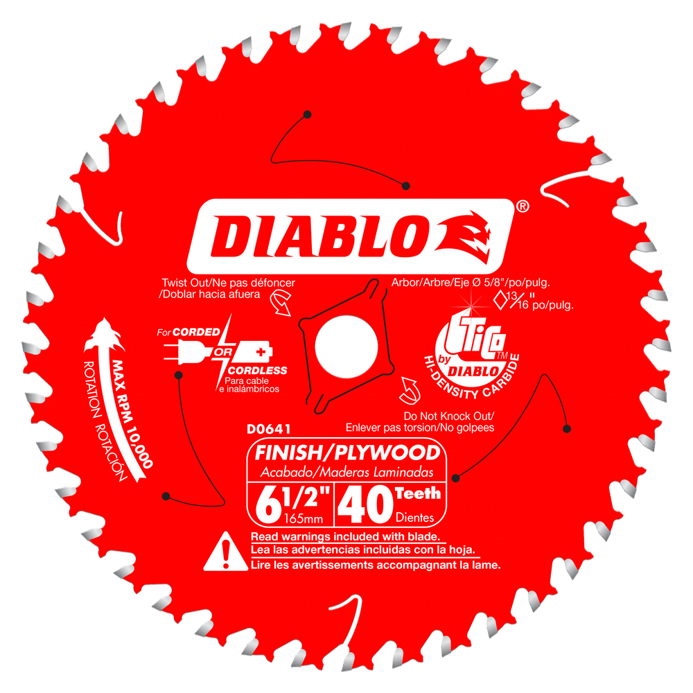 Diablo, Diablo D0641X 6-1/2" x 40 Tooth Finish Saw Blade