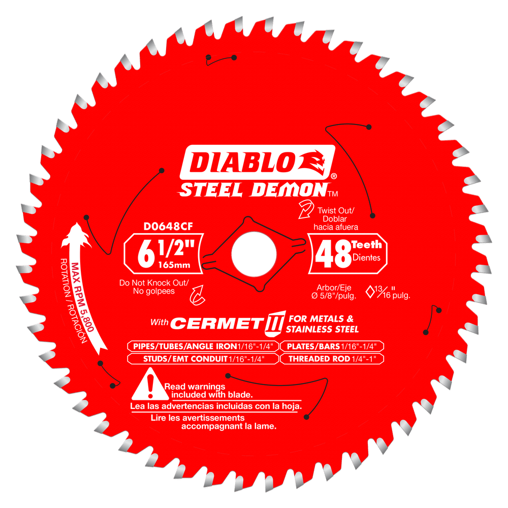 Diablo, Diablo D0648CF 6-1/2" x 48 Tooth Cermet II Saw Blade