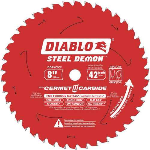 Diablo, Diablo D0842CF 8" Steel Demon Cermet II Carbide Non-Ferrous Saw Blade