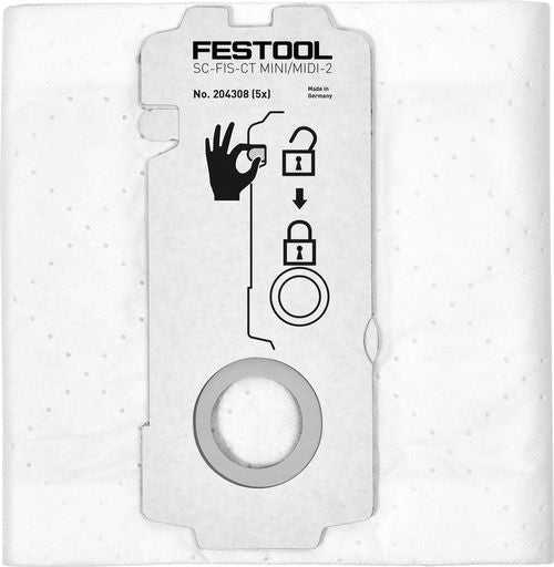 Festool, Festool 204308 Self-Cleaning Filter Bag  5-Pack