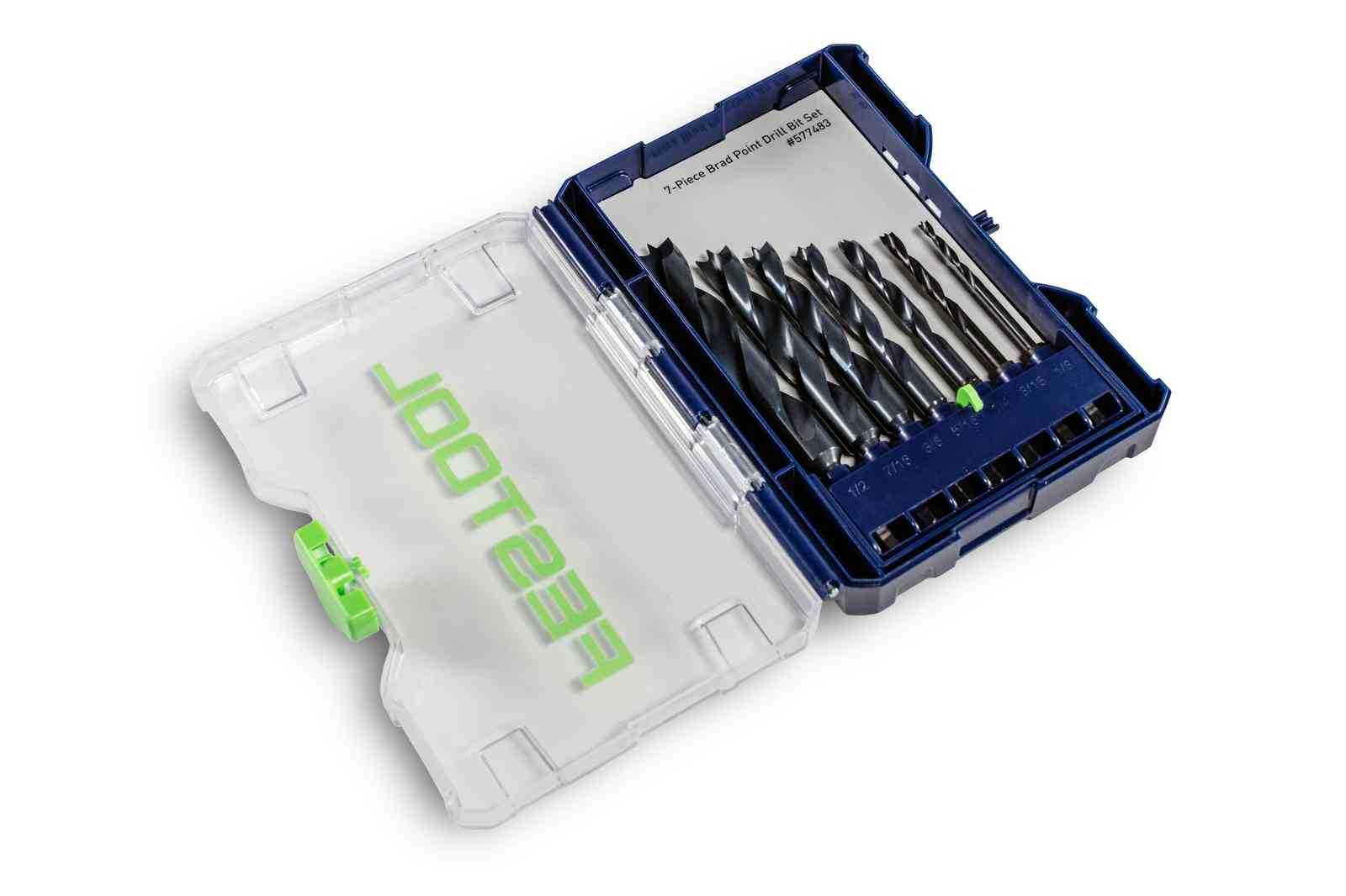 Festool, Festool 577483 BKS D 1/8"-1/2" CE/W/7 Brad Point Drill Bit Set