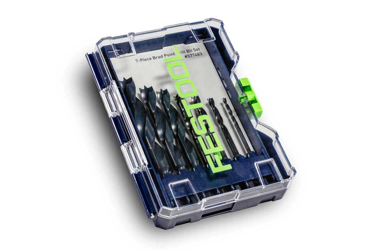 Festool, Festool 577483 BKS D 1/8"-1/2" CE/W/7 Brad Point Drill Bit Set