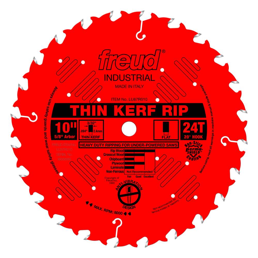 Freud, Freud LU87R010 10" Coated Thin Kerf Rip Saw Blade