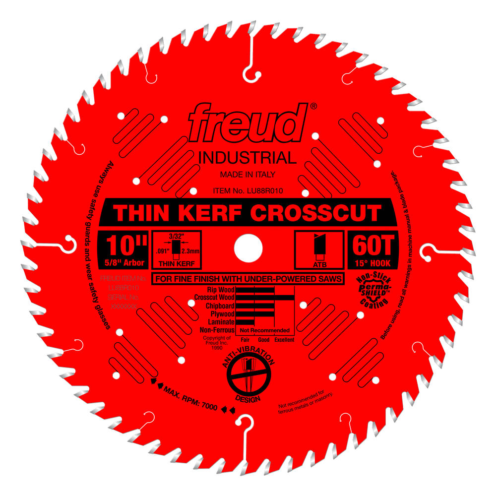 Freud, Freud LU88R010 10" Coated Thin Kerf Crosscut Blade