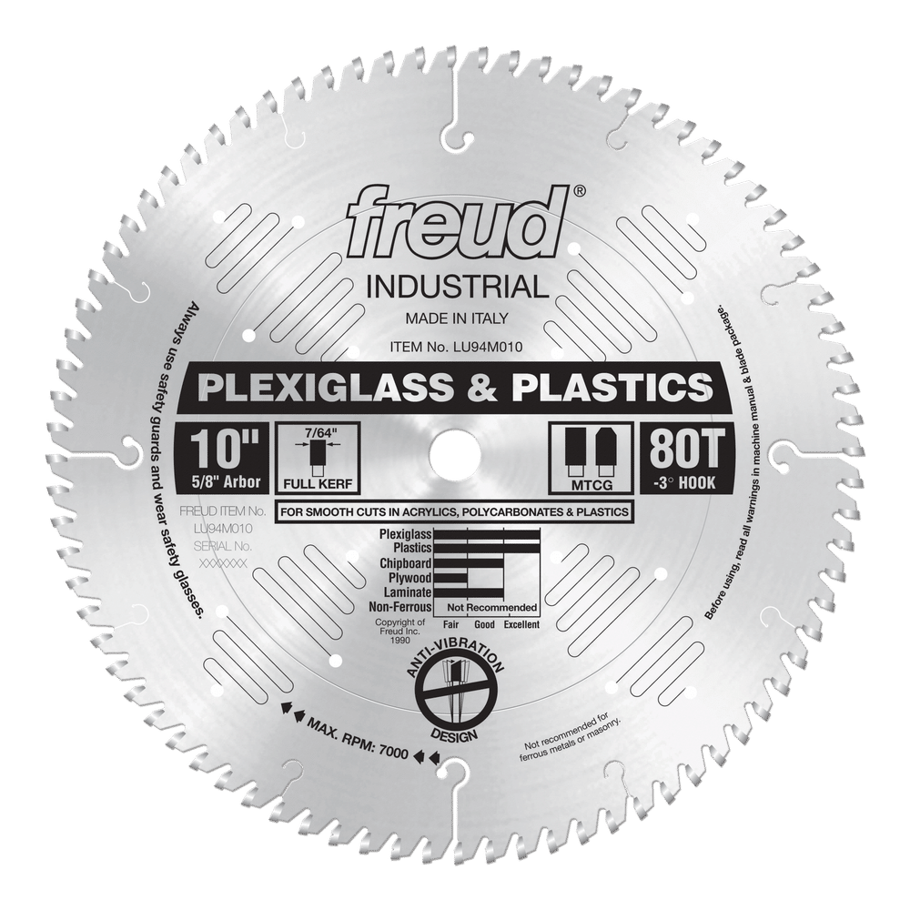 Freud, Freud LU94M010 10" Plastic Saw Blade