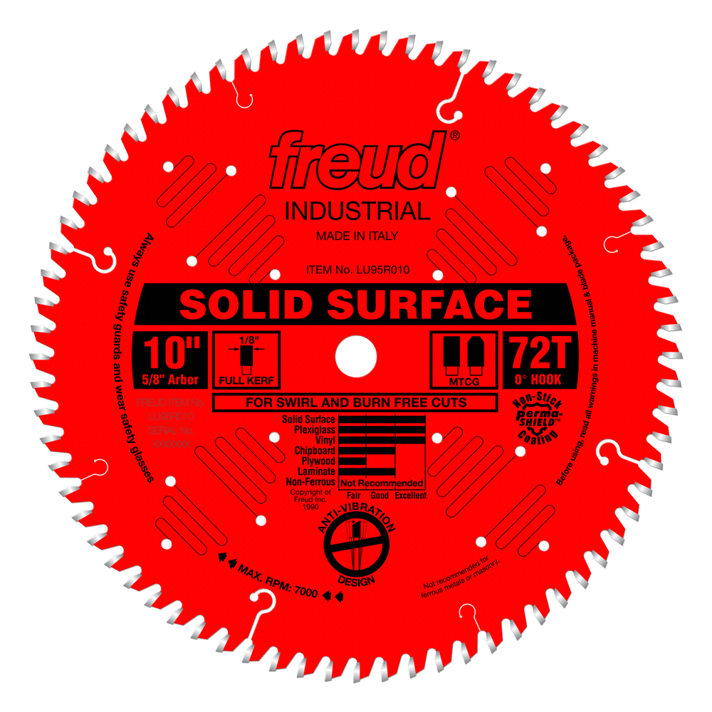 Freud, Freud LU95R010 10" Coated Solid Surface Blade