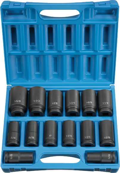 Grey, Grey Pneumatic 8038D 3/4" Impact Socket Set