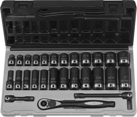 Grey, Grey Pneumatic 81627RD 3/8" Impact Duo-Socket Set