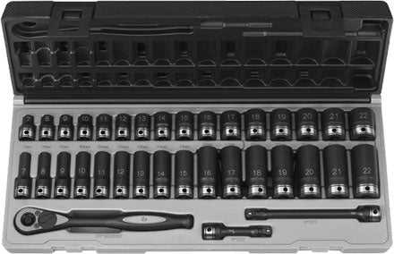 Grey, Grey Pneumatic 81635MRD 3/8" Impact Duo-Socket Set