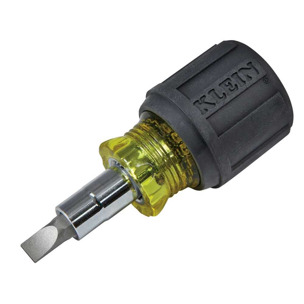 Klein, Klein 32561 6-in-1 Multi-Bit Stubby Screwdriver / Nut Driver