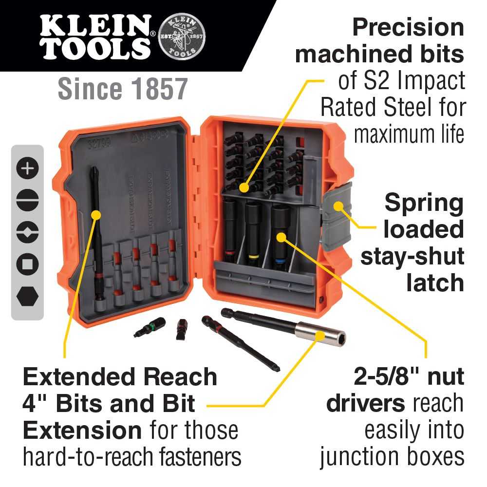 Klein, Klein 32799 26 Piece Pro Impact Power Bit Set