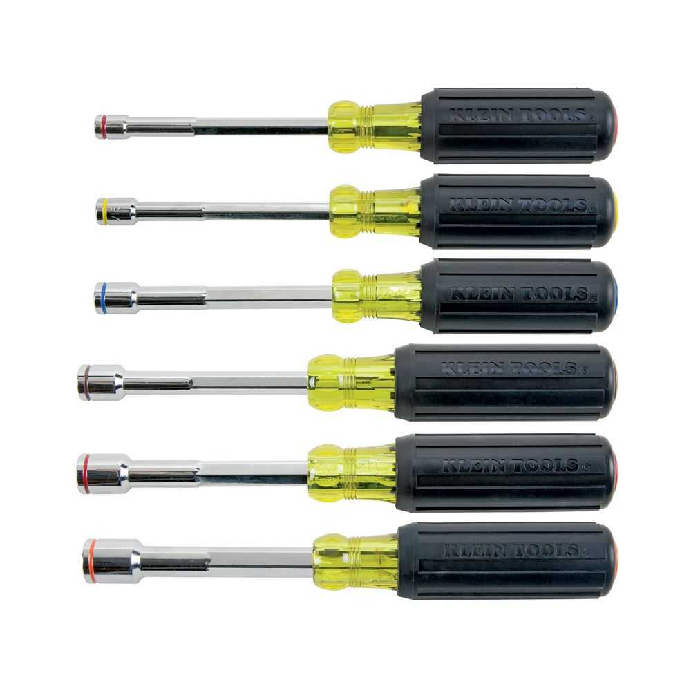 Klein, Klein 635-6 6-Piece Heavy Duty Magnetic Nut Driver Set