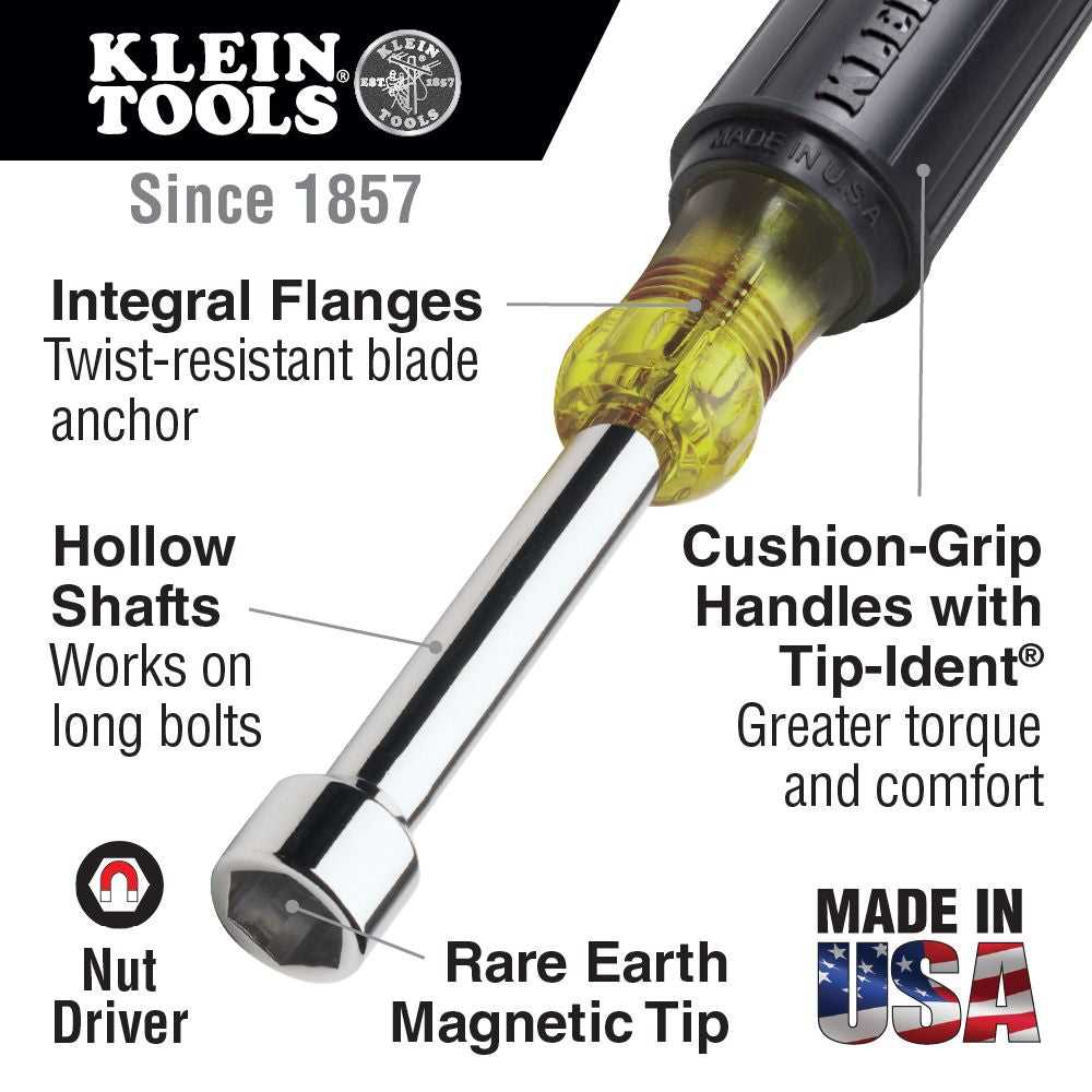 Klein, Klein 646-3/8M 3/8" Magnetic Tip Nut Driver