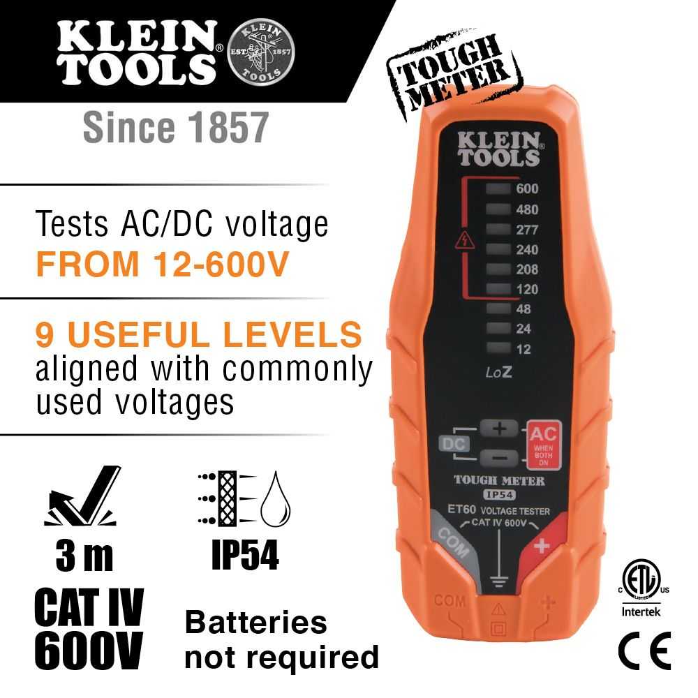 Klein, Klein ET60 Electronic AC/DC Voltage Tester