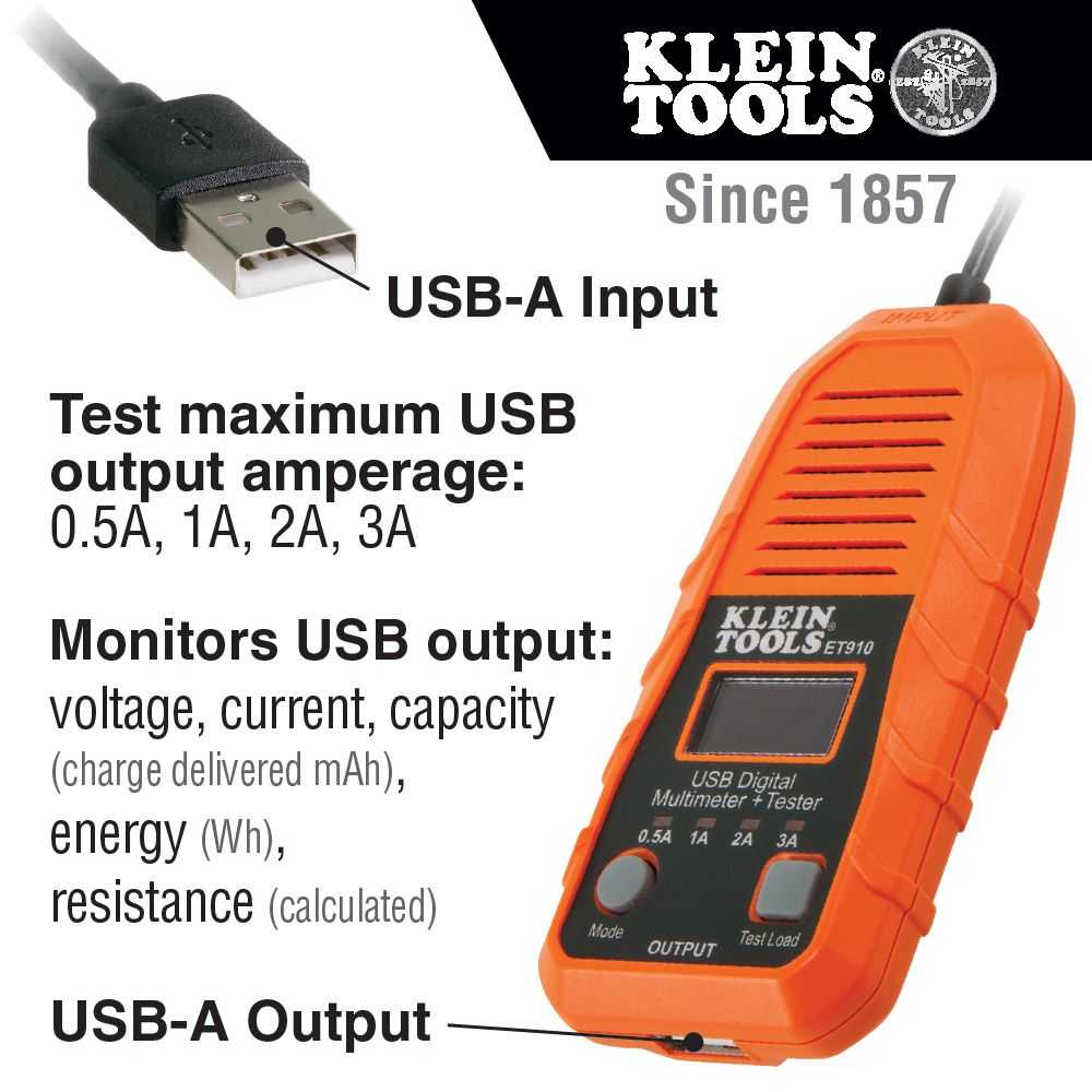 Klein, Klein ET910 USB-A Digital Meter and Tester