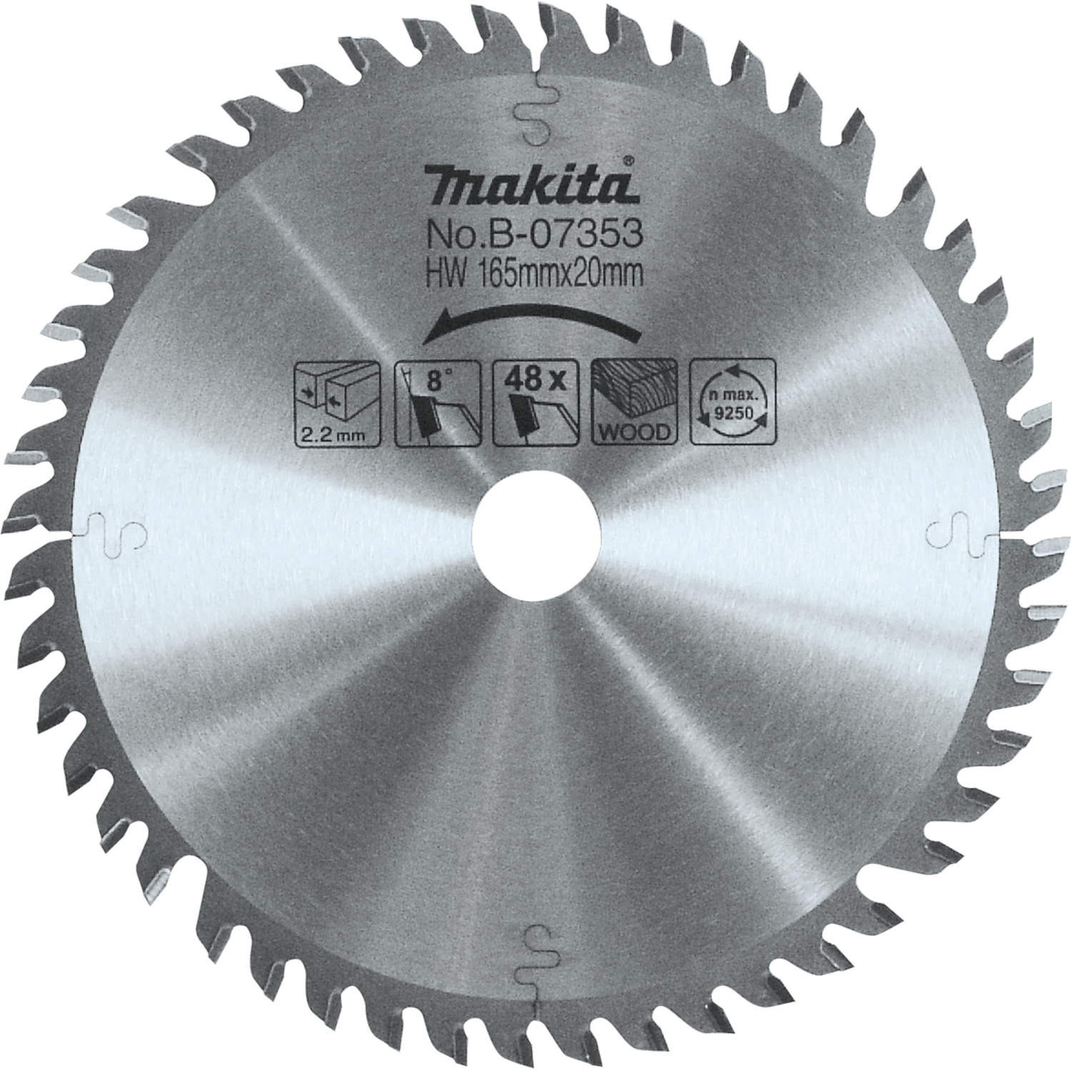 Makita, Makita B-07353 6-1/2" 48T Carbide-Tipped Plunge Saw Blade