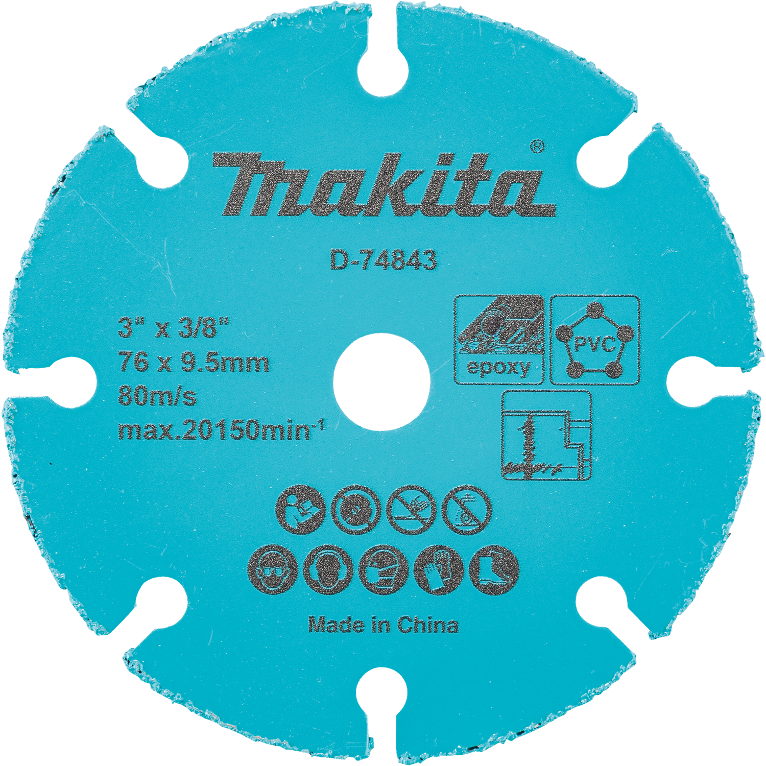 Makita, Makita D-74843 3" Carbide Grit Abrasive Multi-Material Cut-Off Wheel