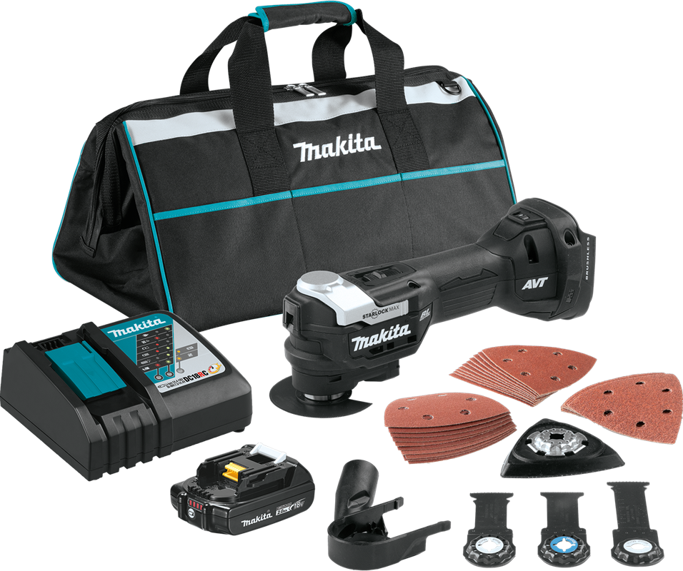 Makita, Makita XMT04R1B 18V LXT Brushless Sub-Compact Multi-Tool Kit