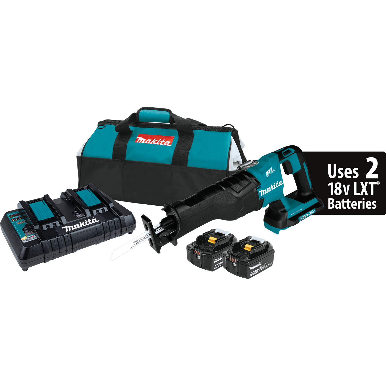 Makita, Makita XRJ06PT 18V X2 (36V) LXT Recipro Saw Kit