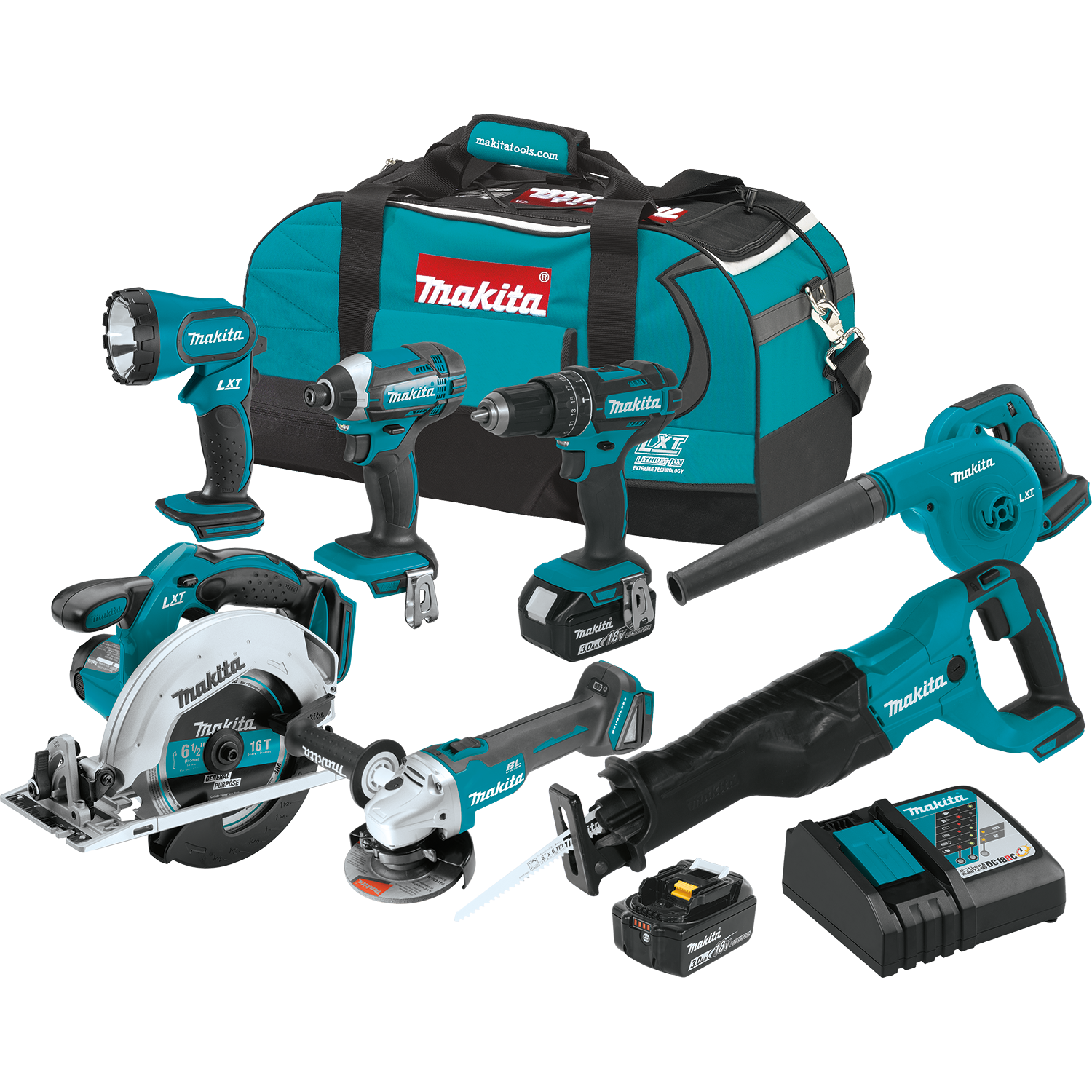 Makita, Makita XT706 18 Volt LXT 7-Tool Cordless Combo Kit