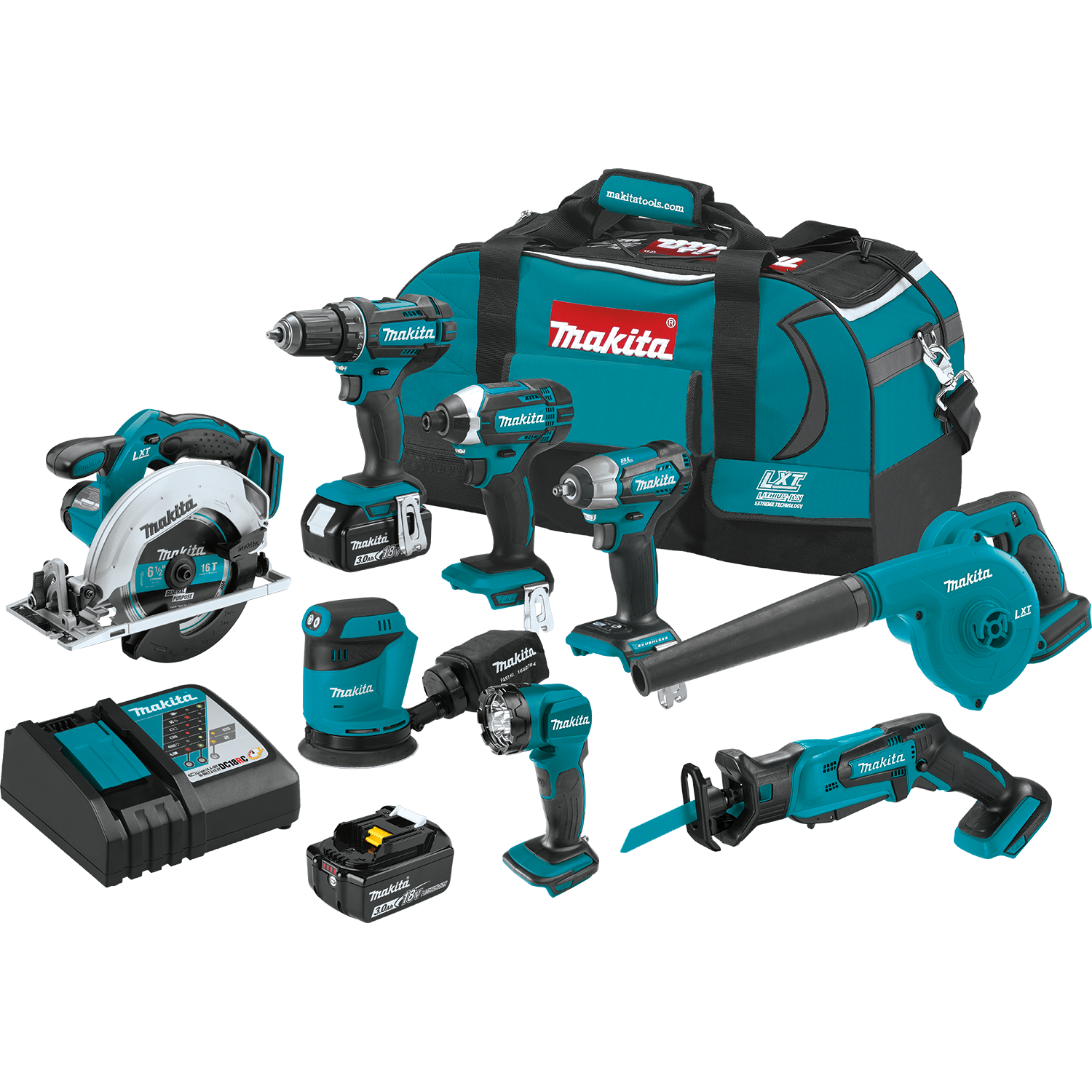 Makita, Makita XT801X1 18V LXT Lithium-Ion Cordless 8_Pc Combo Kit