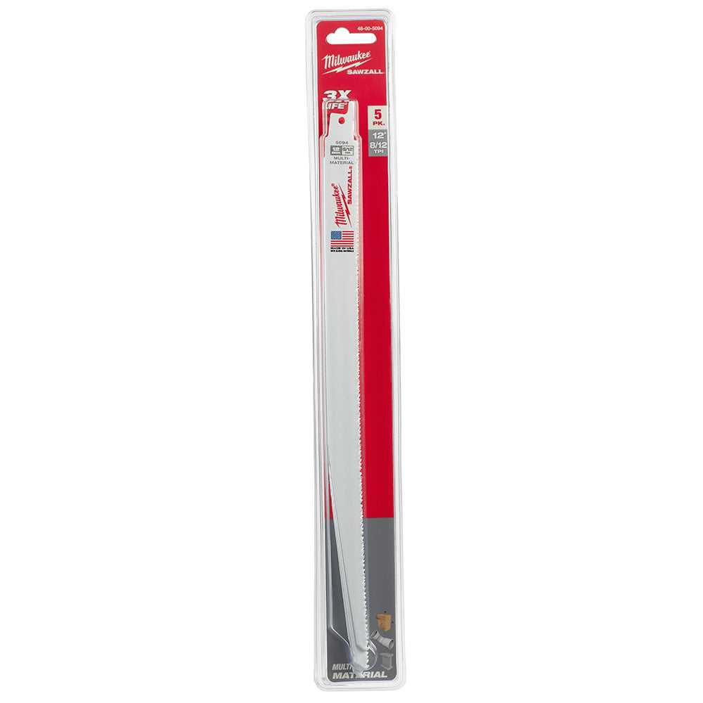 Milwaukee, Milwaukee 12" x 8/12 Multi-Material Sawzall Blades