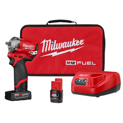 Milwaukee, Milwaukee 2554-22 M12 Fuel 3/8" Stubby Impact Wrench Kit