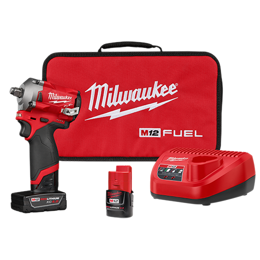 Milwaukee, Milwaukee 2555-22 M12 Fuel 1/2" Stubby Impact Wrench Kit