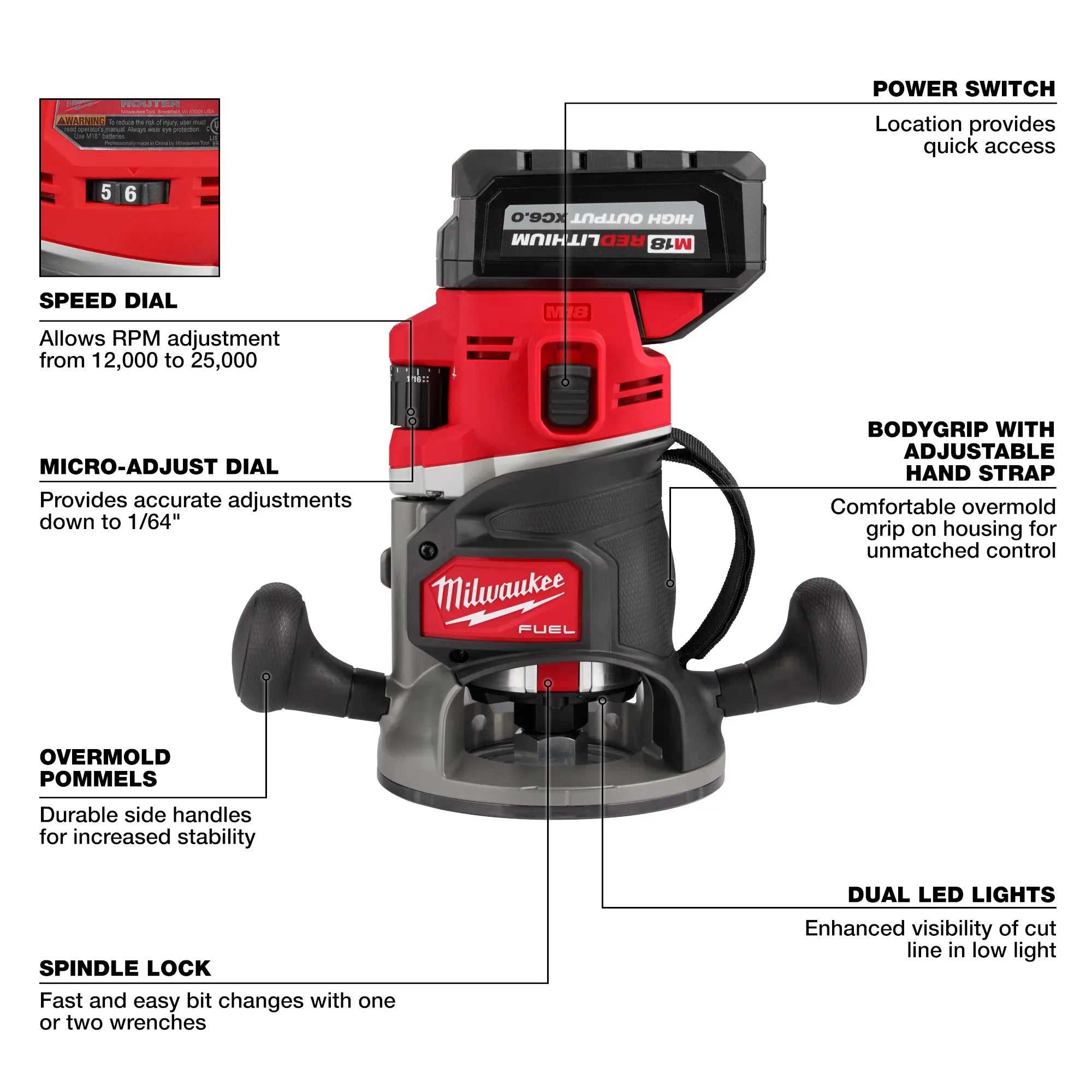 Milwaukee, Milwaukee 2838-21 M18 Fuel 1/2" Router Kit