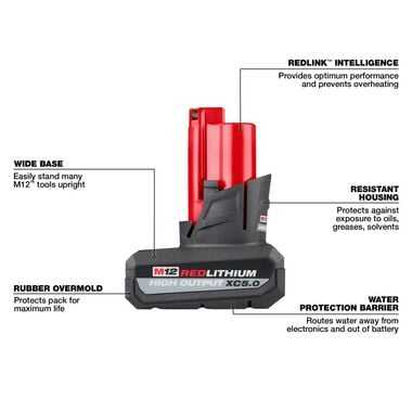 Milwaukee, Milwaukee 48-11-2450 M12 Redlithium XC5.0 Battery Pack