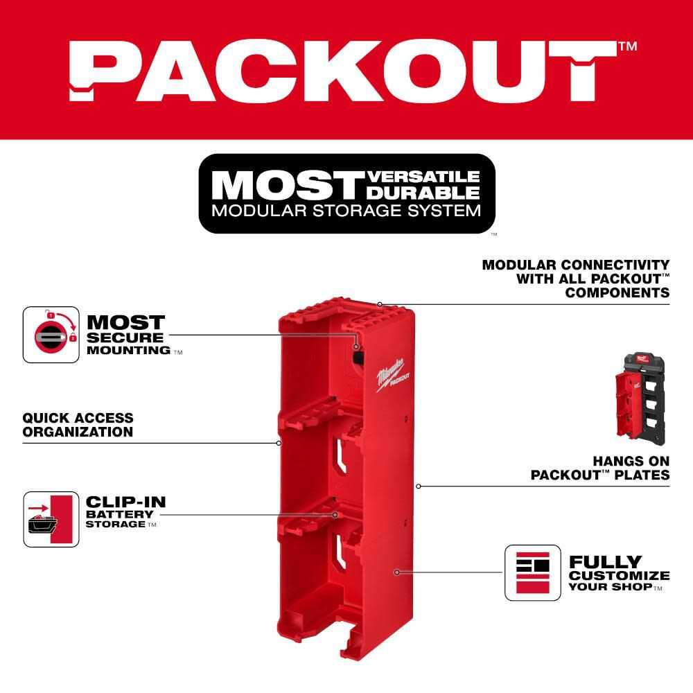 Milwaukee, Milwaukee 48-22-8339 PACKOUT M18 Battery Rack