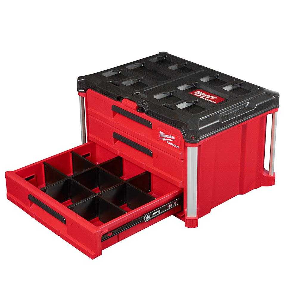 Milwaukee, Milwaukee 48-22-8443 PACKOUT 3-Drawer Tool Box