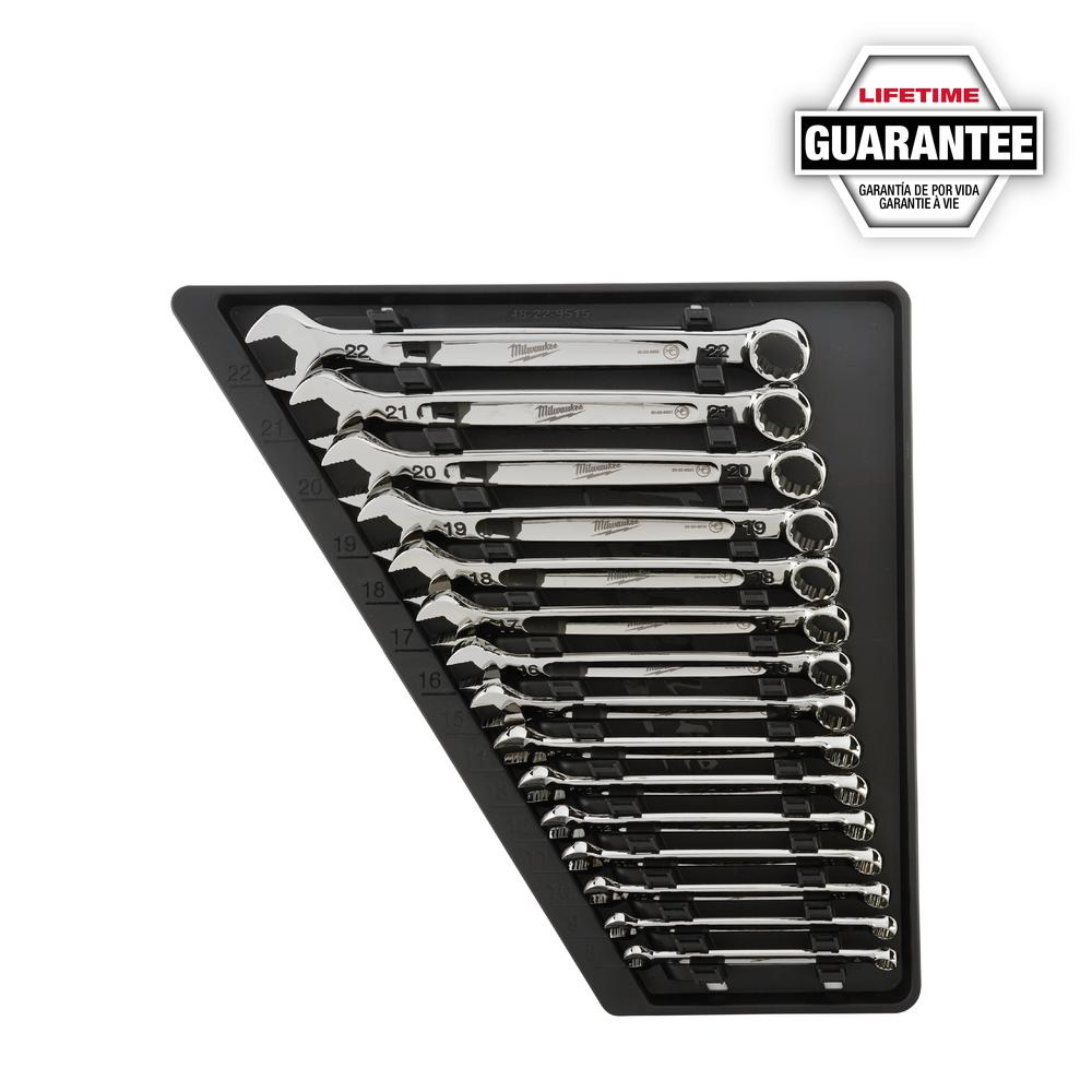 Milwaukee, Milwaukee 48-22-9515 15 Piece Combination Wrench Set - Metric