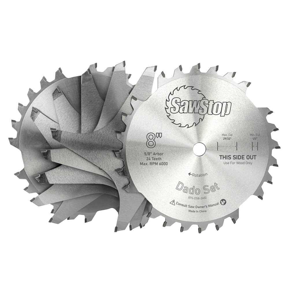 Sawstop, SawStop BTS-DS8-2402 Premium 8" Dado Blade Set