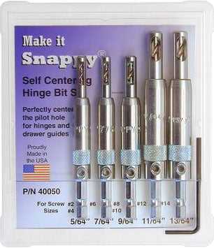 Snappy, Snappy 40050 Self-Centering Hinge Bit Set