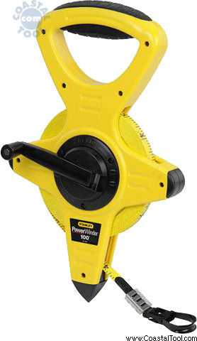 Stanley, Stanley 34-760 100' PowerWinder Fiberglass Long Tape