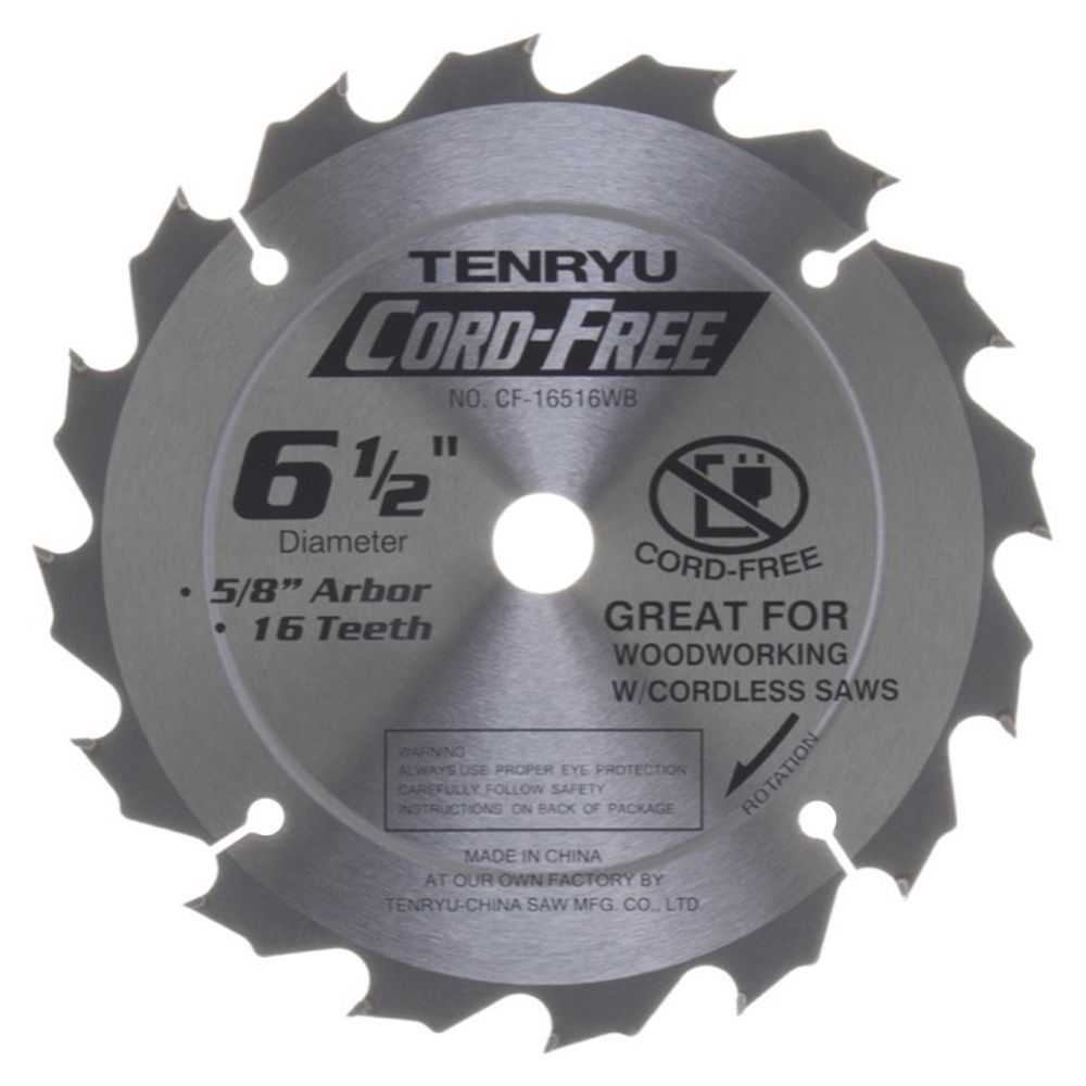 Tenryu, Tenryu CF-16516W 6-1/2" Cord-Free Saw Blade