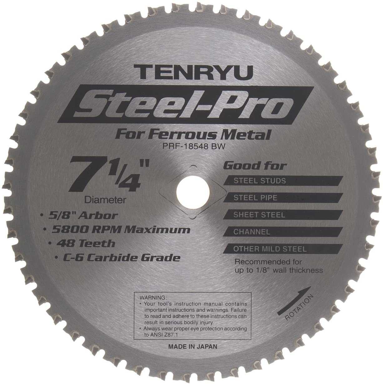 Tenryu, Tenryu PRF-18548BW 7-1/4" Steel-Pro Series Saw Blade