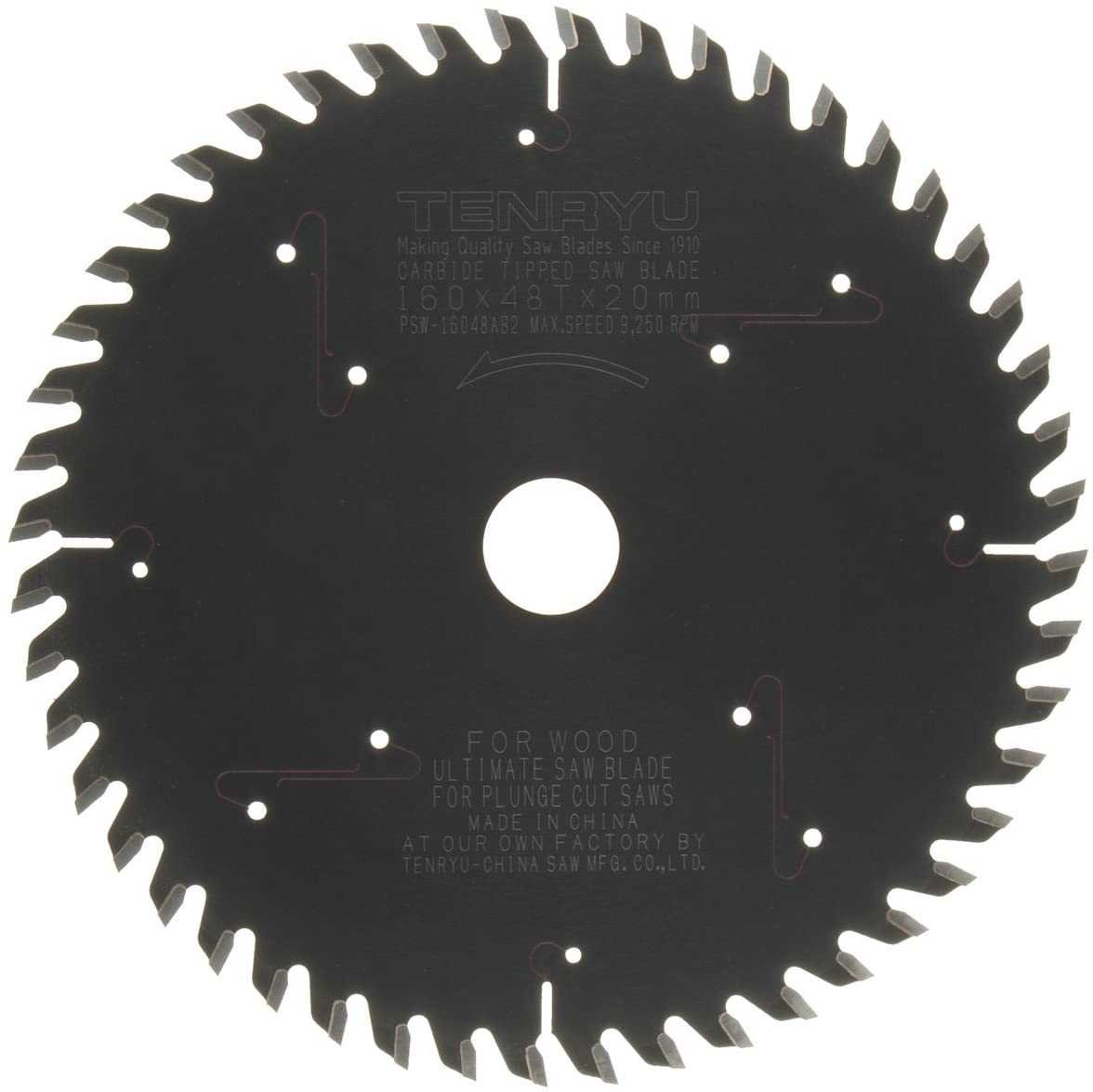 Tenryu, Tenryu PSW-16048AB2 160mm Plunge-Cut Saw Blade